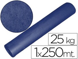 Papel kraft liso azul 1x250 m.